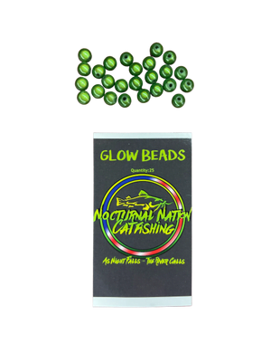 green Nocturnal Nation Glow Bead knot protectors for fishing