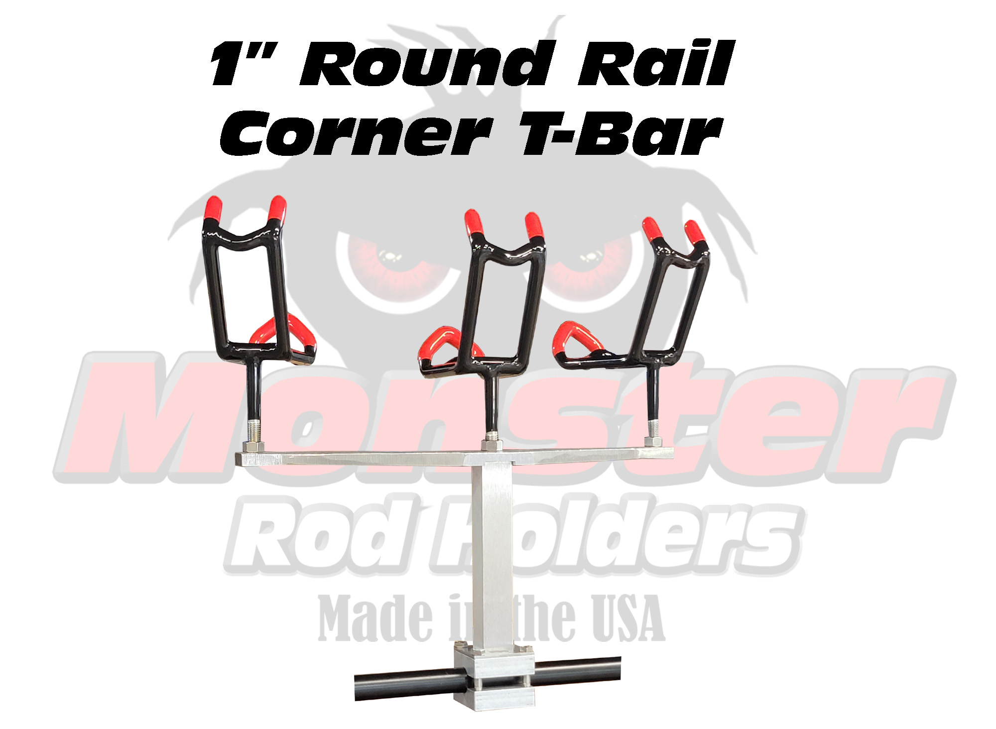 Monster Rod Holders 1″ Round Rail Corner T-Bar